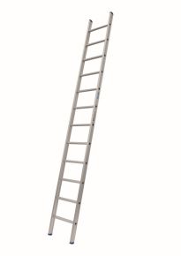 Solide enkele ladder 9 sporten rechte voet