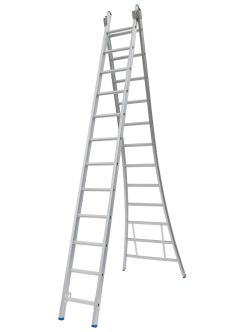 Solide 2-delige omvormbare ladder 2X12 sporten