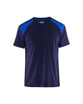 Bicolor t-shirt navy/koren