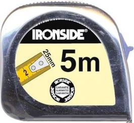 Ironside Rolmeter 5mx25mm, verchroomd Abs
