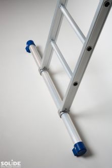 Solide Enkele ladder 16 sporten,  rechte voet met stabiliteitsbalk
