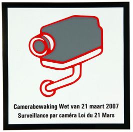 Pictogram 150mm - "Camerabew./surveillance België"