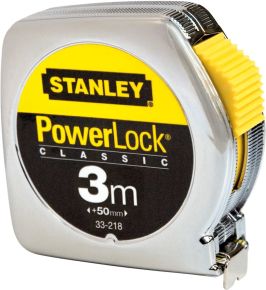 Stanley rolbandmaat powerlock metaal 3m