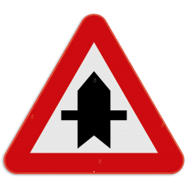 Voorrangsbord B15a - 'Voorrang op kruisende zijwegen'