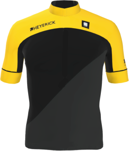 Heyerick Fietsshirt - Zwarte bodyfit jersey